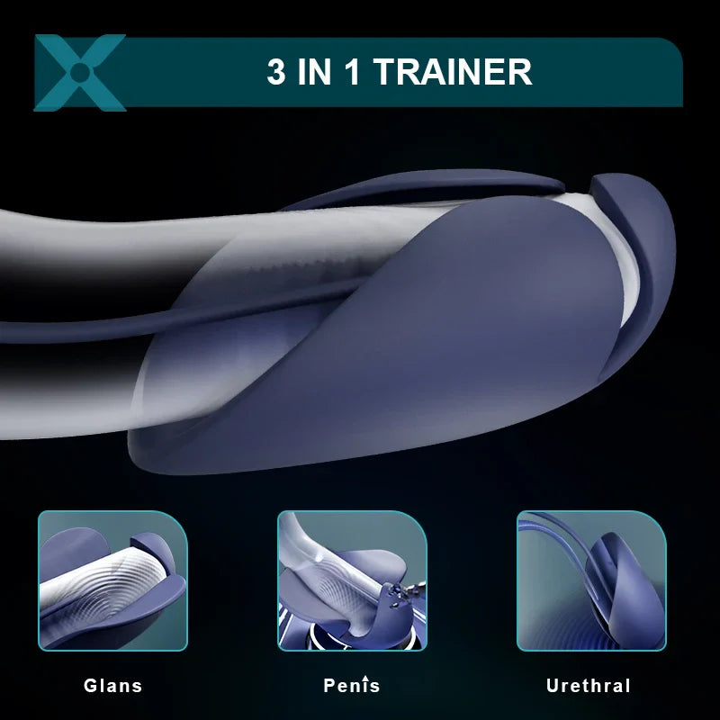 XG6 - Advanced Dual Motors Glans Trainer with 10 Vibration Modes & Precision Stimulation