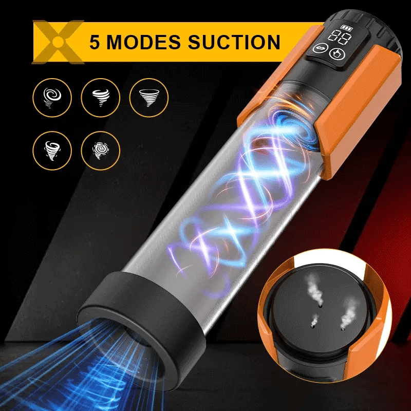 XP1 - Water Penis Pump with 5 Suction Levels, Hot & Cool Hydro Training System