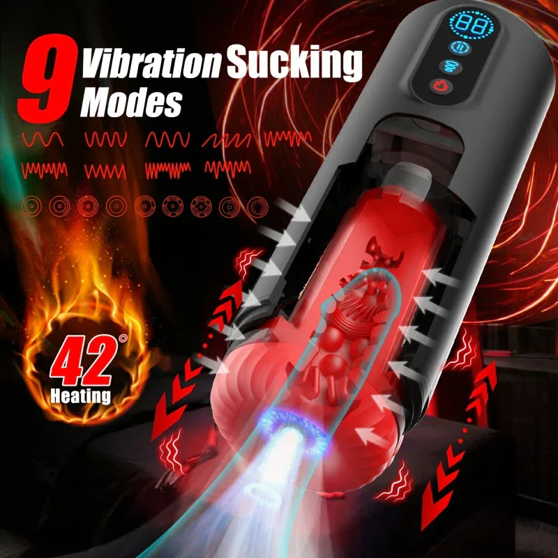XR6 - Automatic Heated Male Stroker with 9 Telescopic, Vibration