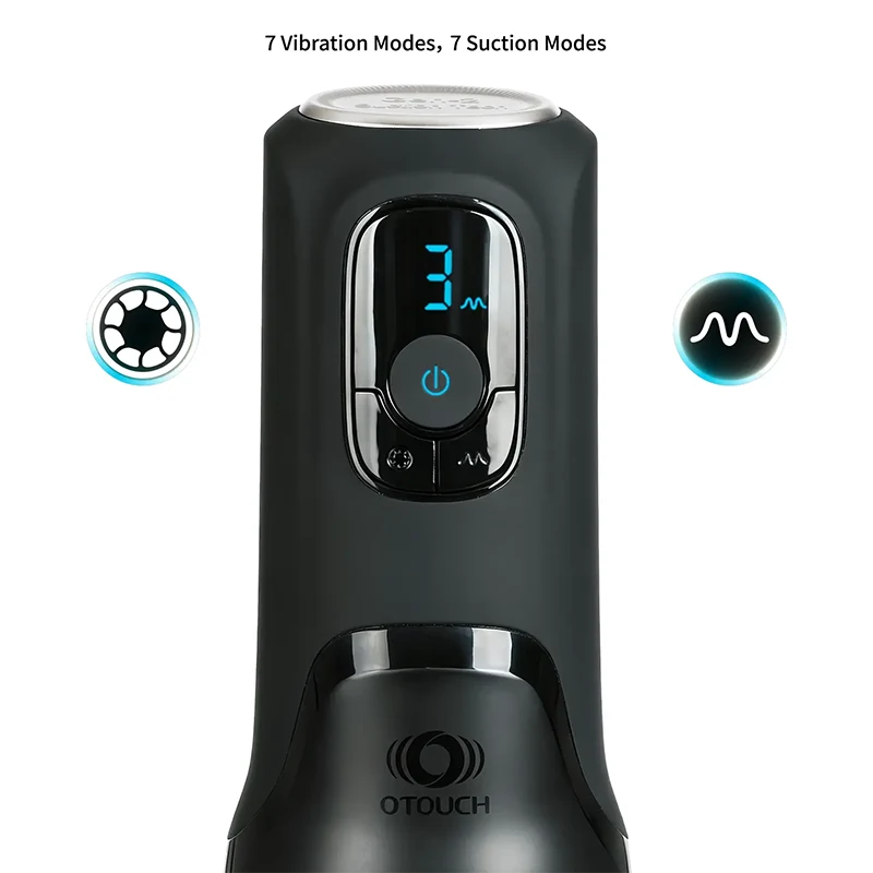 XS7 – Realistic Electric Vagina Masturbator with 7 Vibration & Suction Modes and OLED Display