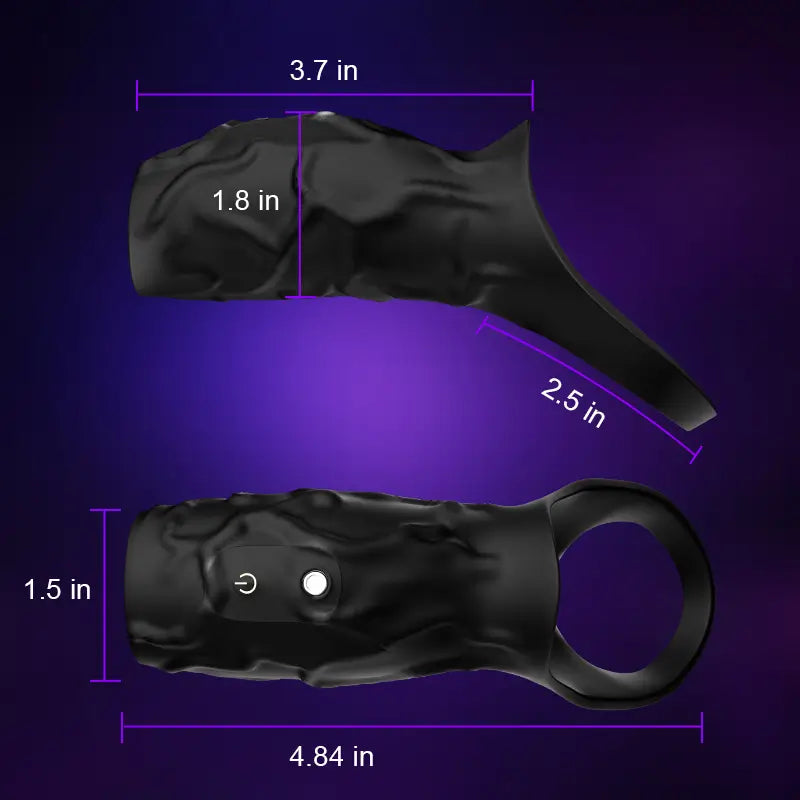 PR11 - Vibrating Cock Ring Sleeve with 10 Modes, Adjustable Fit & Enhanced Stimulation