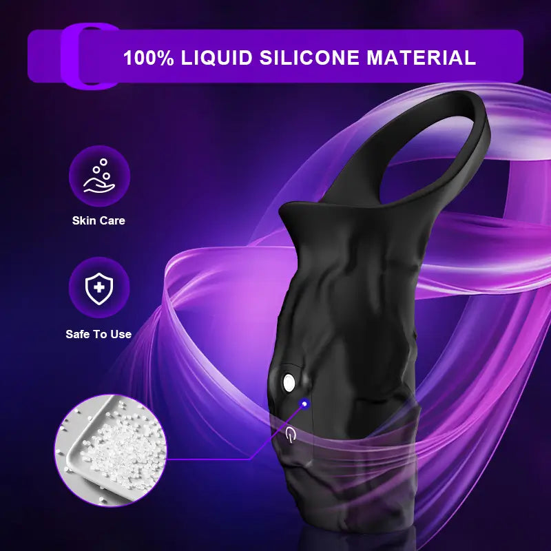 PR11 - Vibrating Cock Ring Sleeve with 10 Modes, Adjustable Fit & Enhanced Stimulation