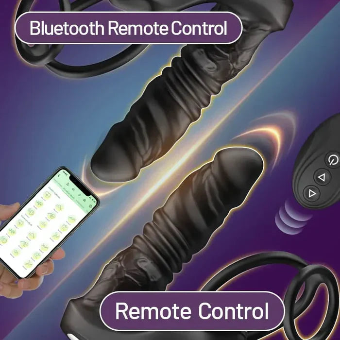 PM7 - Prostate Massager with Thrusting Motion, Dual Ring Support & 9 Vibration Modes