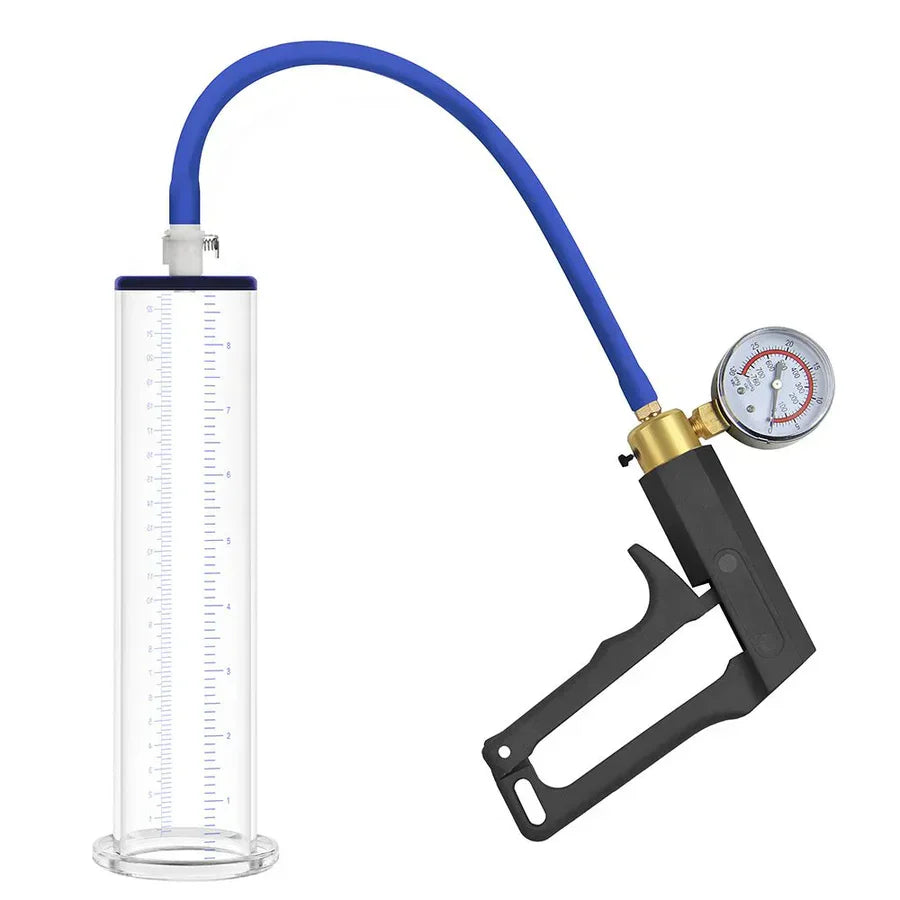 XP12S - Manual Penis Pump with Squeeze-Lever Power & Pressure Gauge