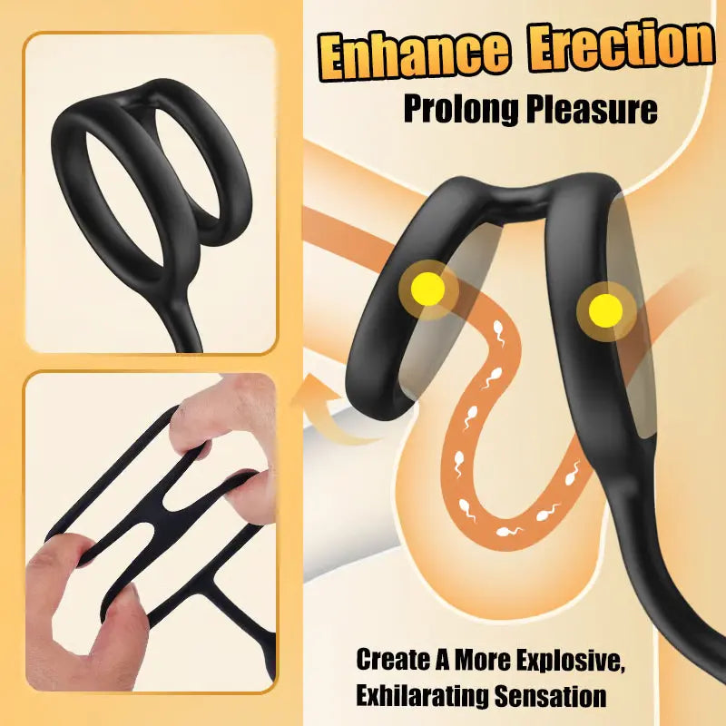 PM10 - Wearable Multi-Point Stimulation Prostate Massager with 10 Vibration & 360° Rotating Modes