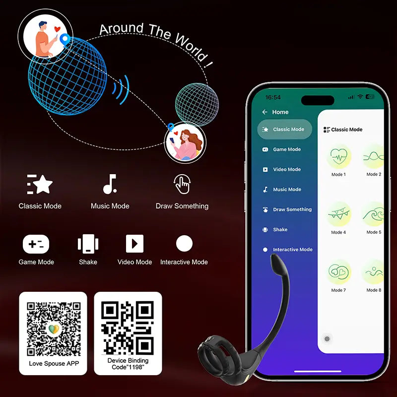 PM2 - App & Remote Control Prostate Massager with Penis Ring & Dual Motor Stimulation