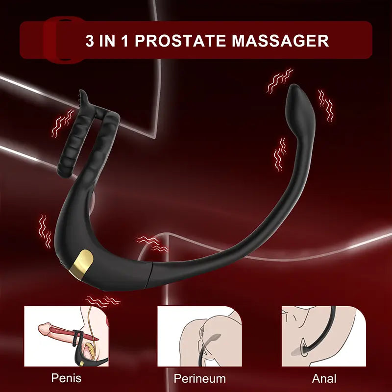 PM2 - App & Remote Control Prostate Massager with Penis Ring & Dual Motor Stimulation