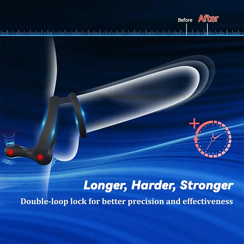 PR6 - Dual Motors Penis Testicle Taint Remote Control Cock Ring