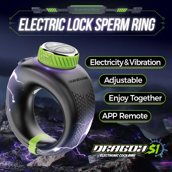 PR1 - Adjustable App-Controlled Electro & Vibrating Cock Ring with Dual Stimulation