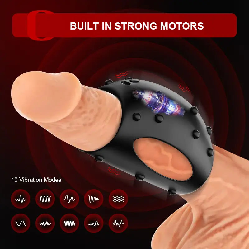 PR2 - 10 Modes Vibrating Cock Ring with Wearable