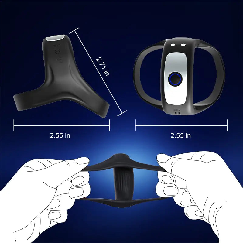 PR7 - Waterproof Vibrating Cock Ring with 10 Powerful Modes for Stronger, Longer Performance