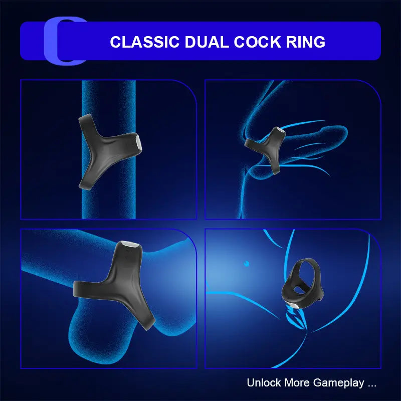 PR7 - Waterproof Vibrating Cock Ring with 10 Powerful Modes for Stronger, Longer Performance