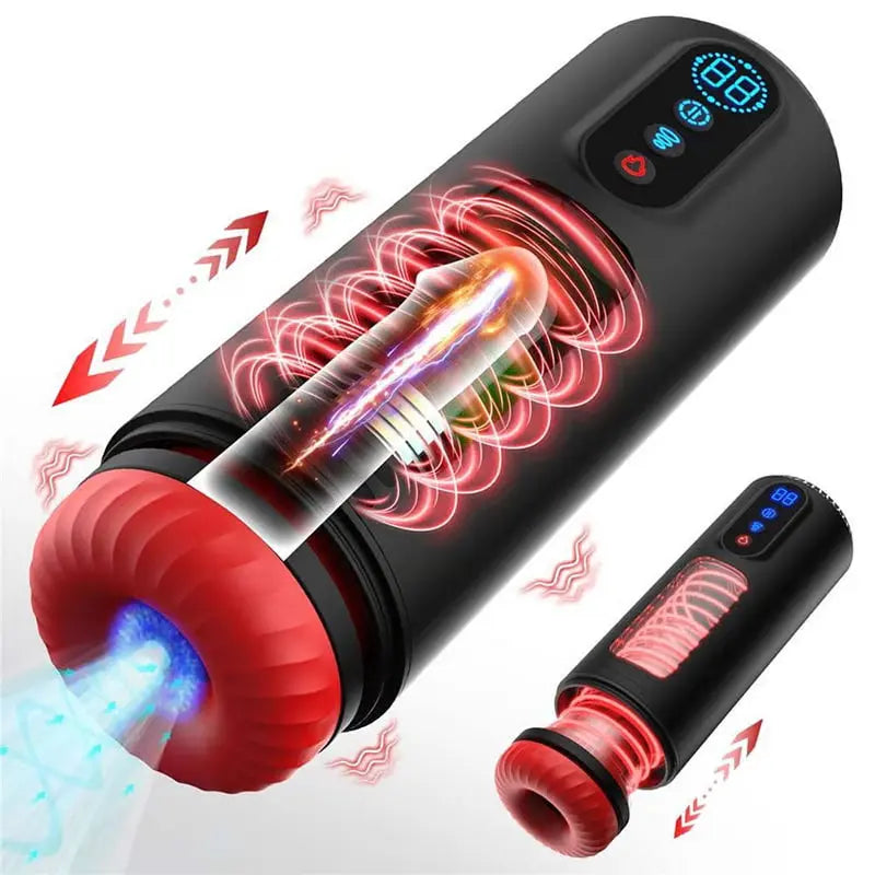 PUSSYX AutoX™ XS6P — Automatic Heated Male Stroker with 9 Telescopic, Vibration & Suction