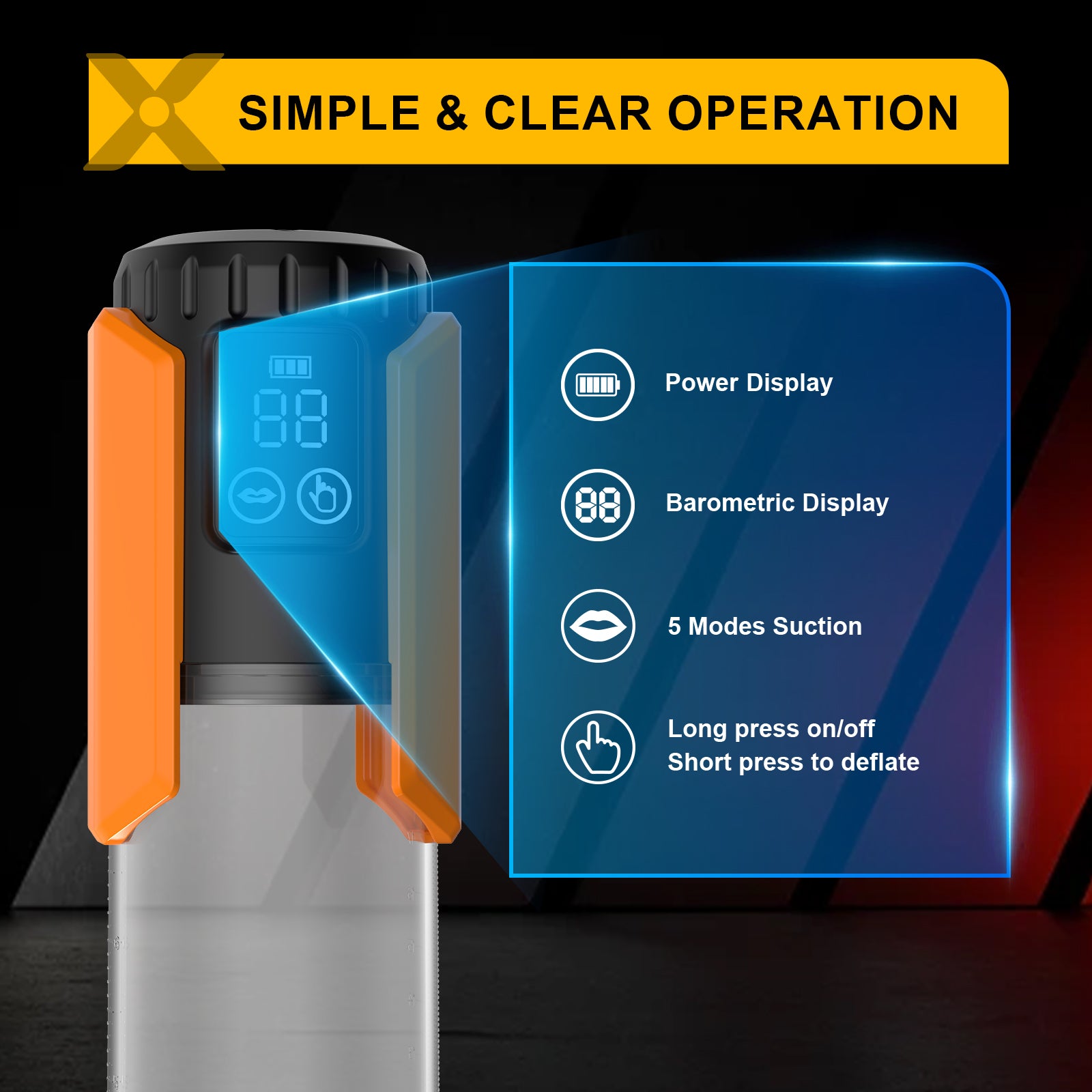 XP1 - Water Penis Pump with 5 Suction Levels, Hot & Cool Hydro Training System