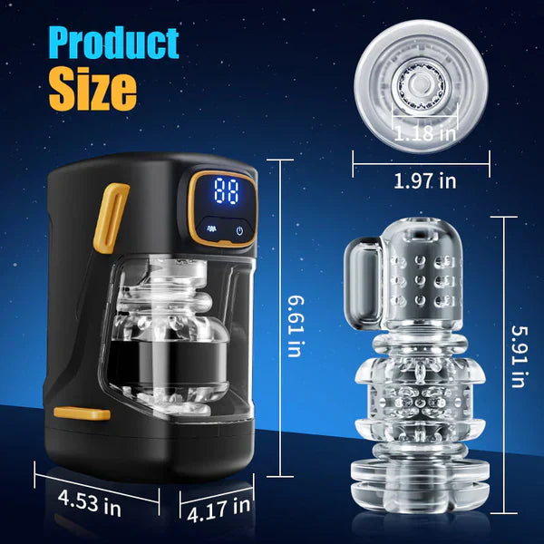 PUSSYX AutoX™ PT2 — Hands-Free Blowjob Stroker with Wearable Harness and Thrusting Vibration