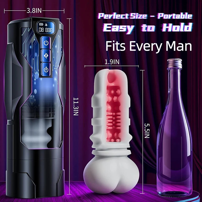 XA20 - Hyper-Realistic Ass Auto Stroker with 360° Heating & 10 Vibration & 7 Thrusting Modes