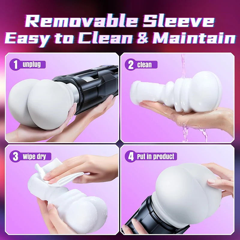 XA20 - Hyper-Realistic Ass Auto Stroker with 360° Heating & 10 Vibration & 7 Thrusting Modes