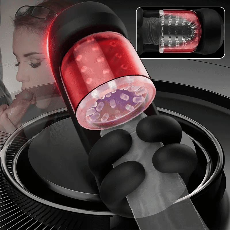 XG10 - 9-Frequenc Bite & Rotation & Vibration Glans Trainer Masturbator
