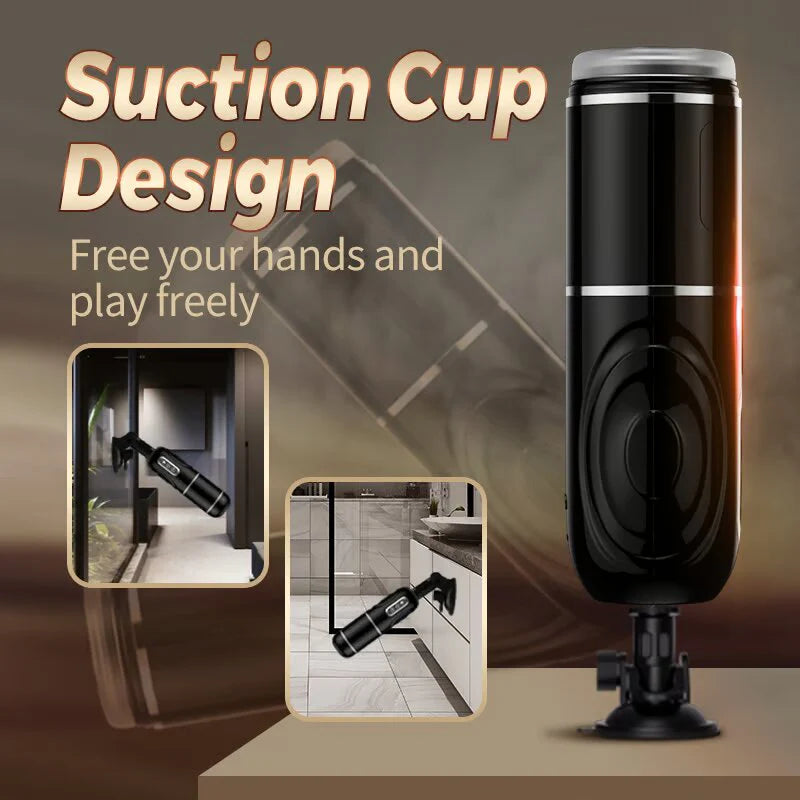 XR12 - Rotation Thrusting Masturbation Cup with Hands-Free Suction Base