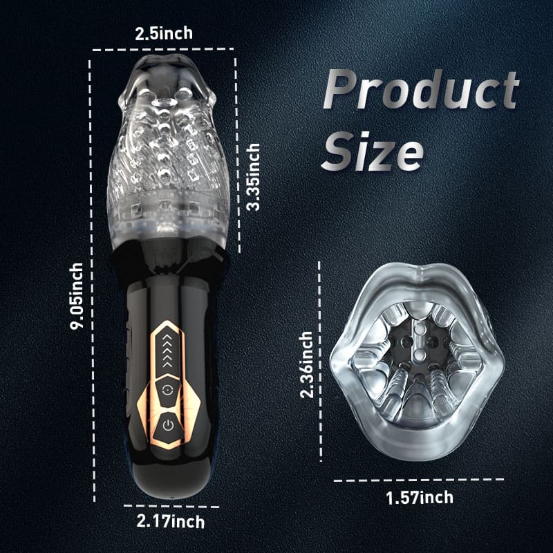 AutoX™ XR14 — Portable Transparent Sleeve Oral Sex Machine with 10 Vibration 5 Rotation