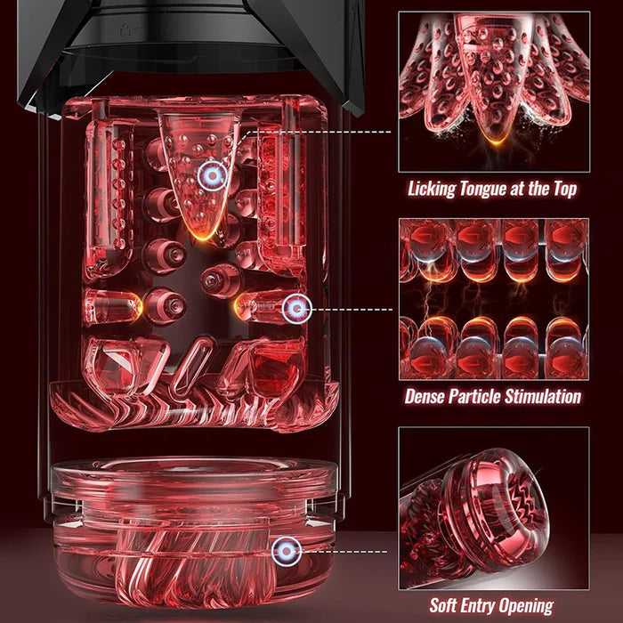 XT20Pro - App-Control Hands Free Blowjob Machine with Thrusting Rotating Sucking Licking