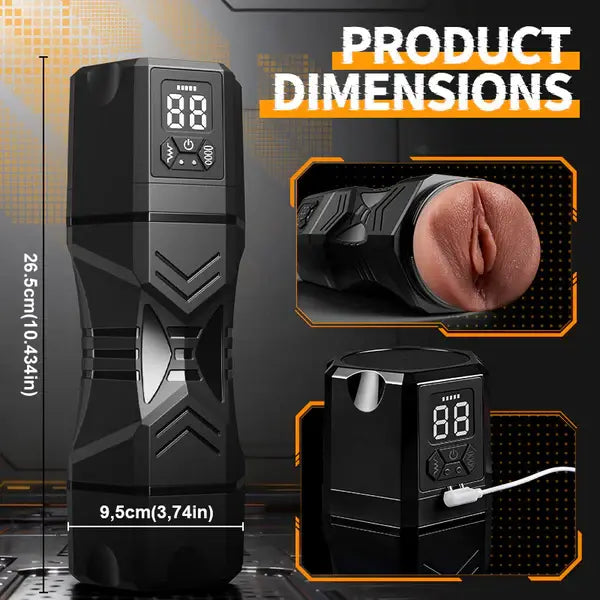 AutoX™ XV10 — Realistic Tighter Labia Electric Vagina Masturbator with 5 Suction Levels, 9 Vibration