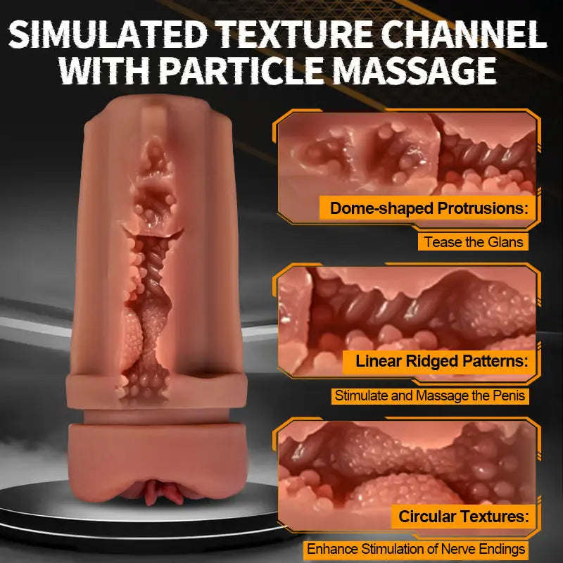 XV10 - Realistic Tighter Labia Electric Vagina Masturbator with 5 Suction Levels, 9 Vibration