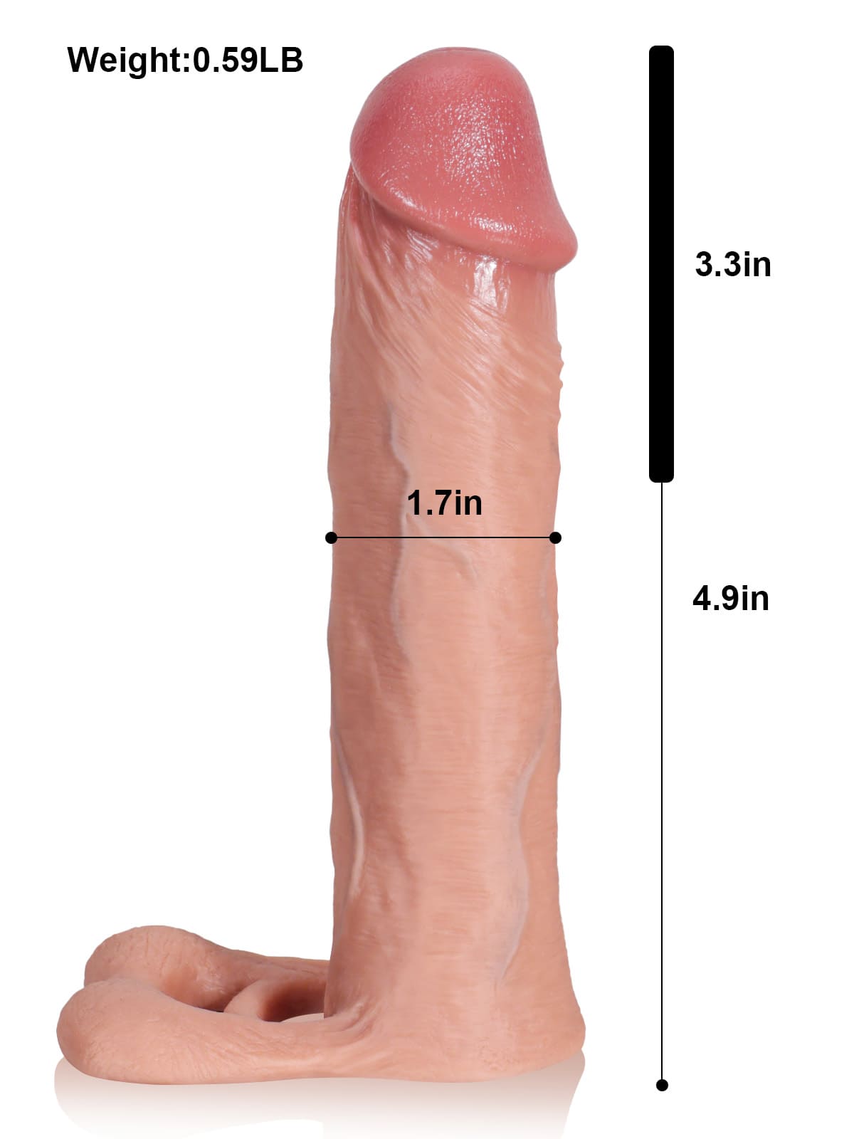 CS14 - 8.1" x 1.7" Realistic Cock Sleeve for Deeper Feel & Smoother Control