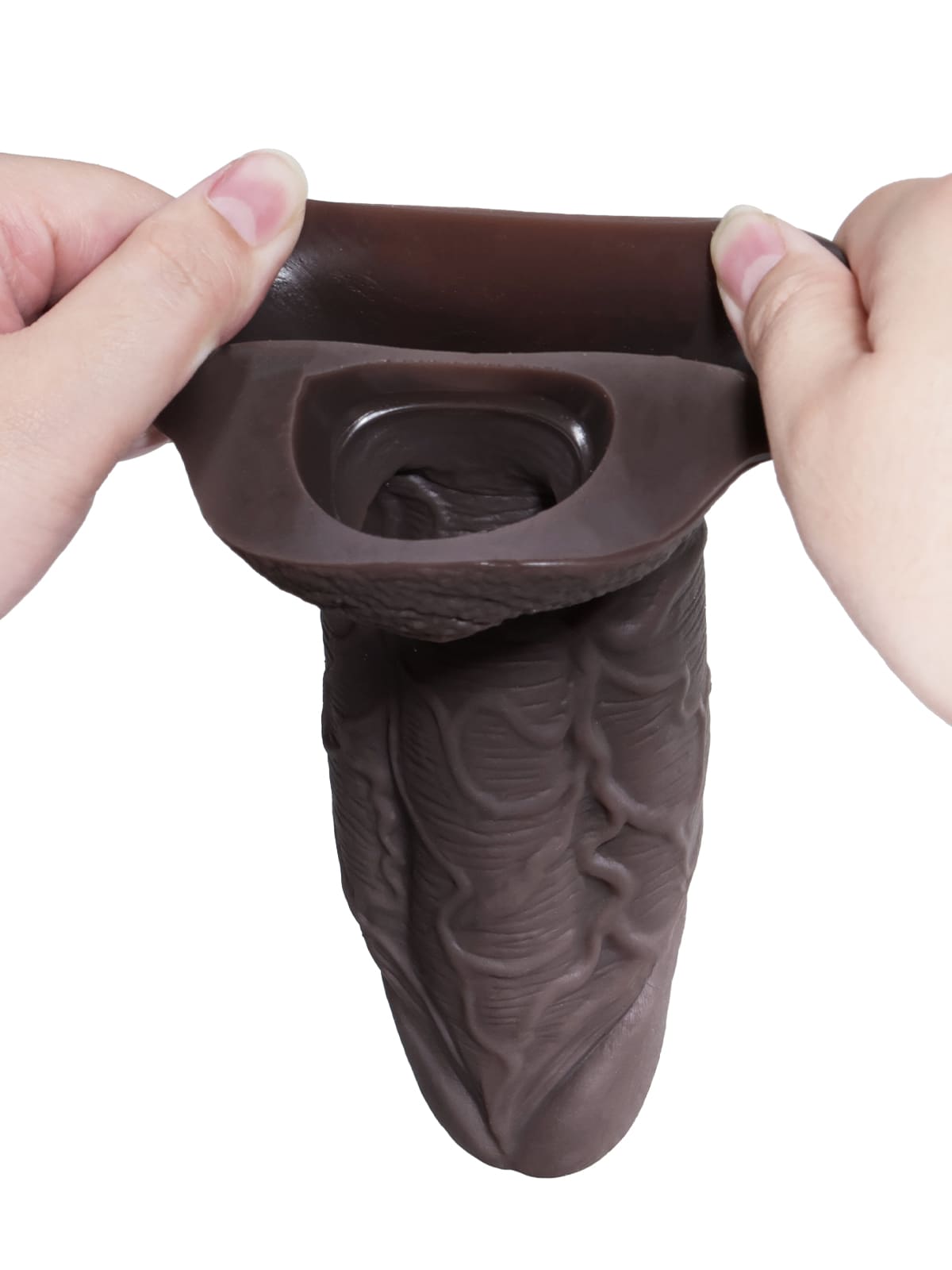 CSB37 - 6.3" x 2.2" Thick Black Silicone Cock Sleeve