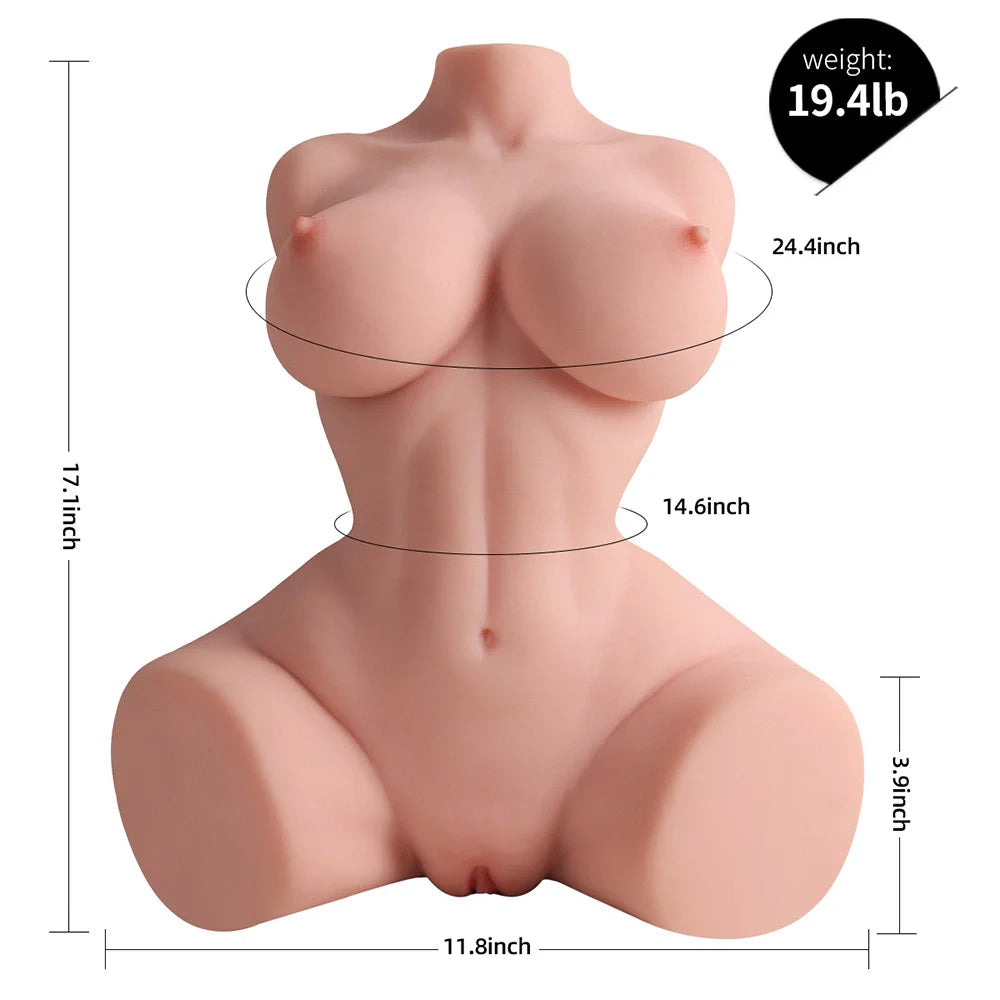 PUSSYX FrameX™ Daisy — 19 lb Lifelike Half Body Female Sex Torso