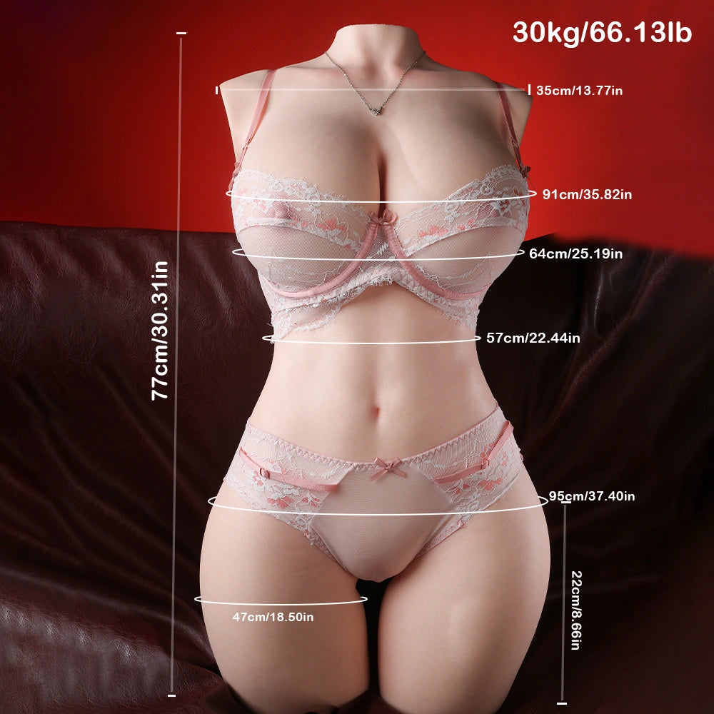 Emmy - 66.13 lbs Ultra Realistic Silicone Life-Size Sex Doll Torso