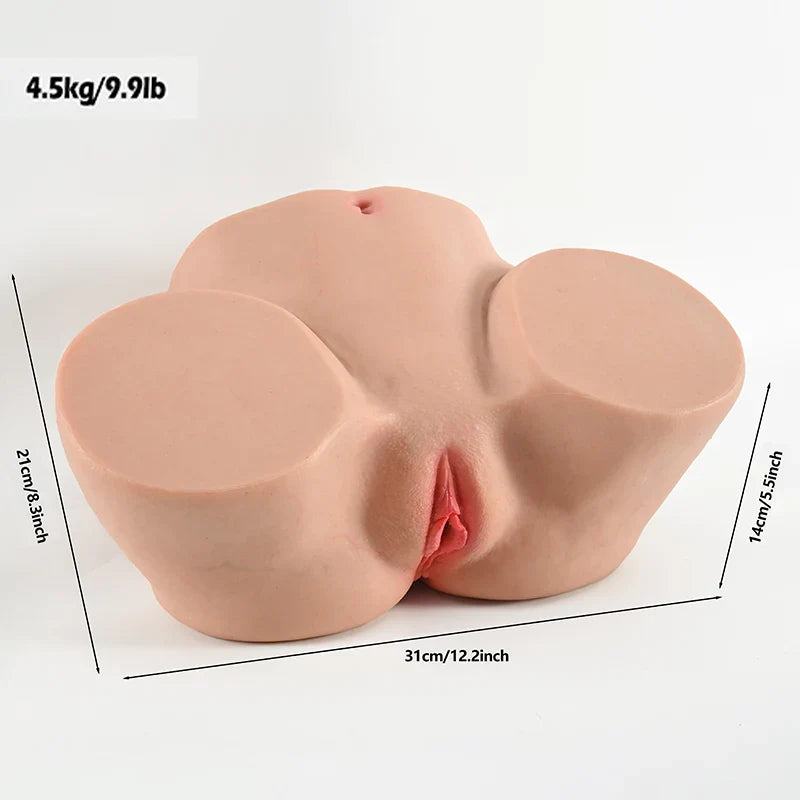 Imogen - 9.9 lbs Real-Feel Silicone Butt Masturbator with Dual Openings