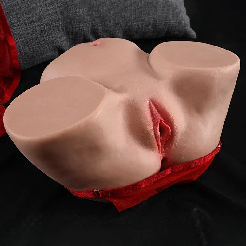 Imogen - 9.9 lbs Real-Feel Silicone Butt Masturbator with Dual Openings