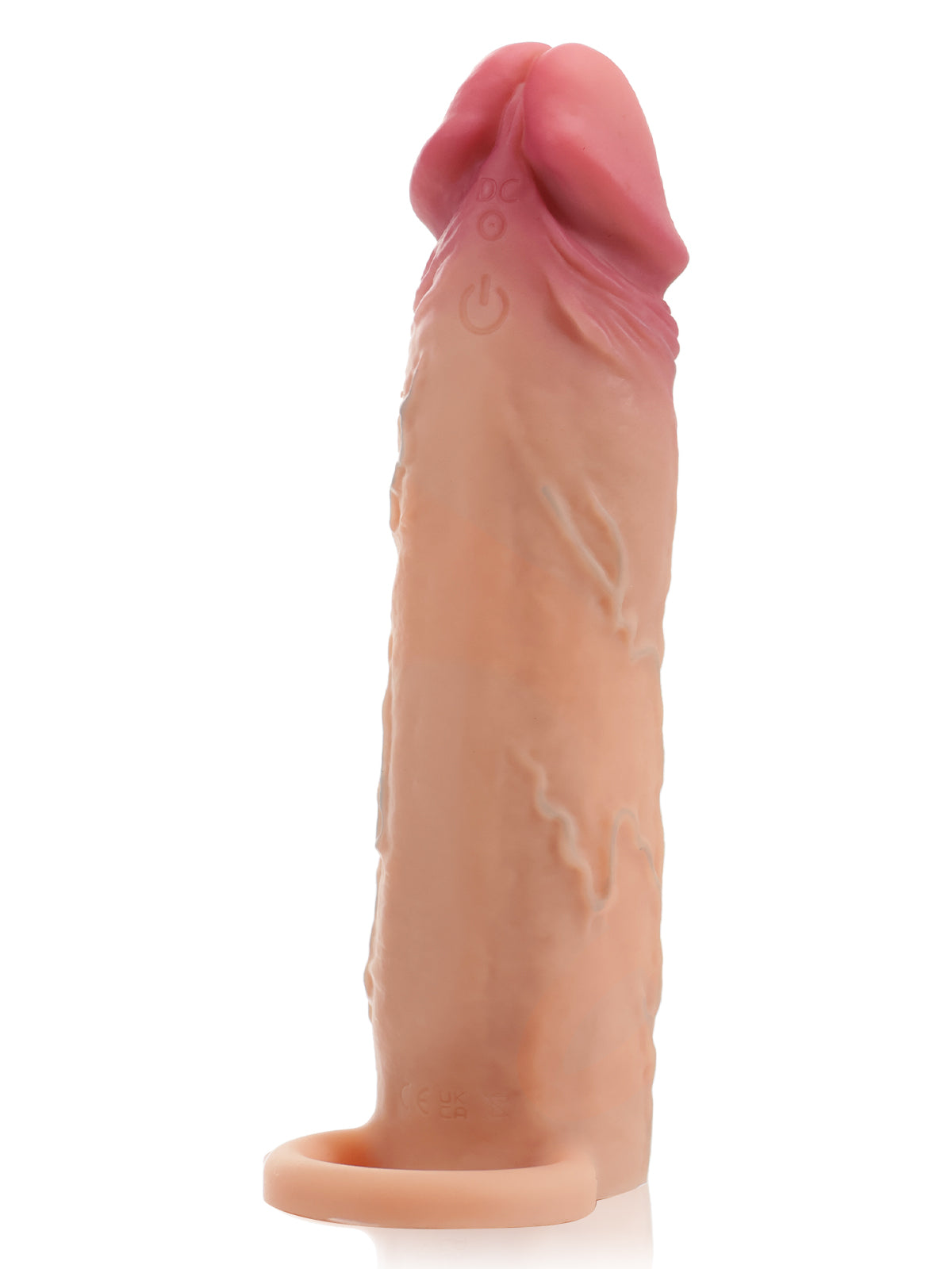 CSV24 - 6.1" x 1.6" Flesh Sliding Skin Vibrating Cock Sleeve