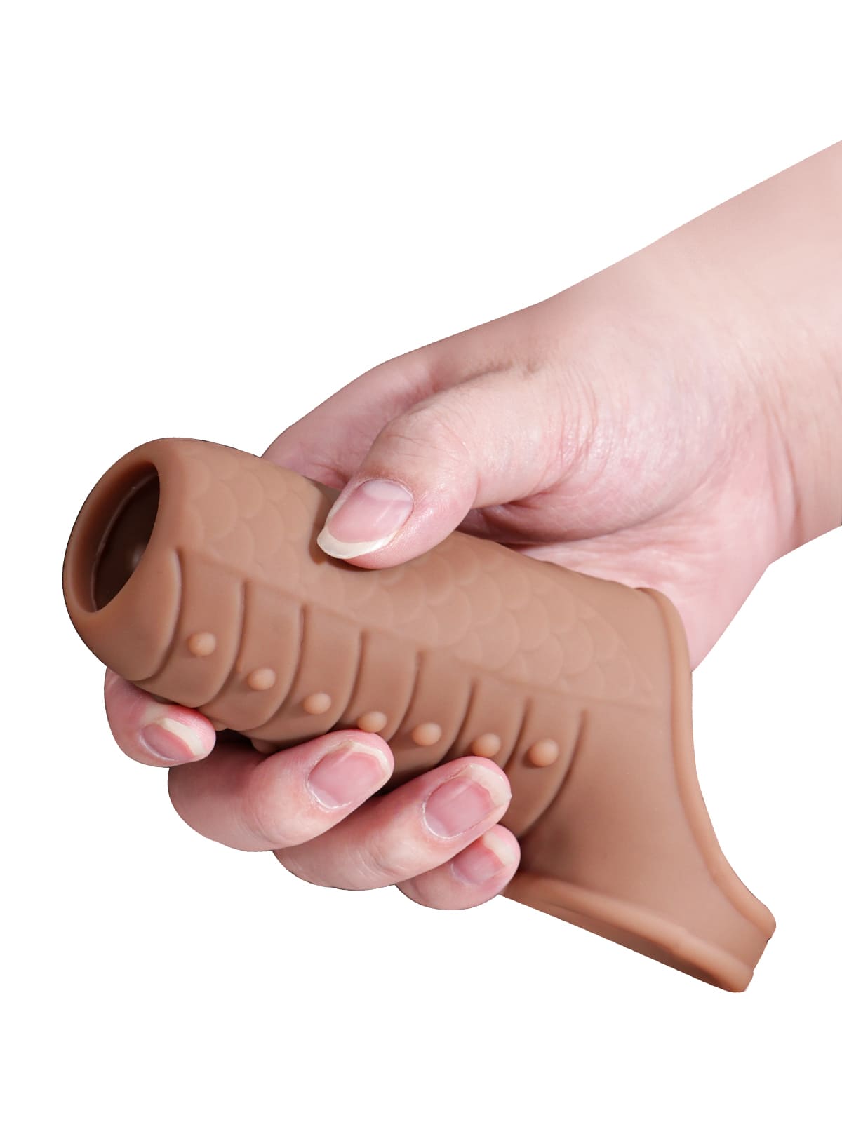 CS25 - 3.8" x 1.7" Silicone Penis Girth Sleeve with Bump Texture Stimulation