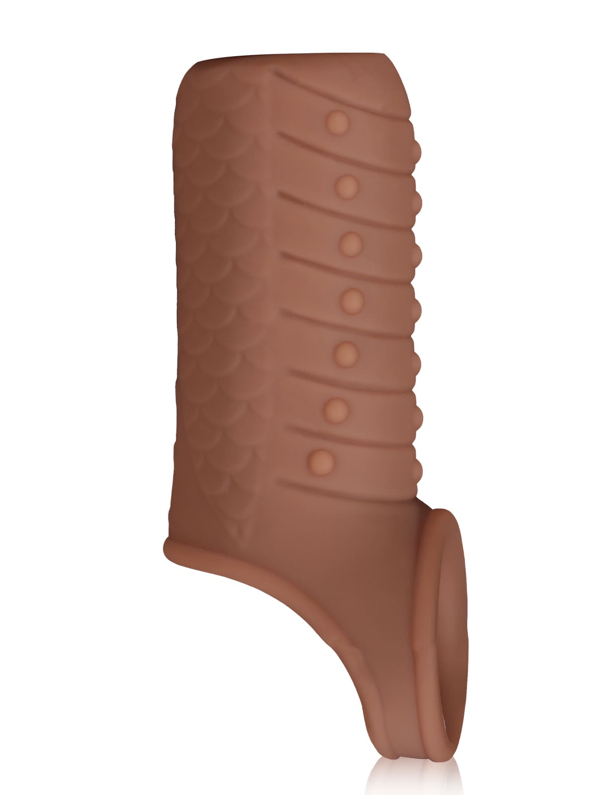 CS25 - 3.8" x 1.7" Silicone Penis Girth Sleeve with Bump Texture Stimulation