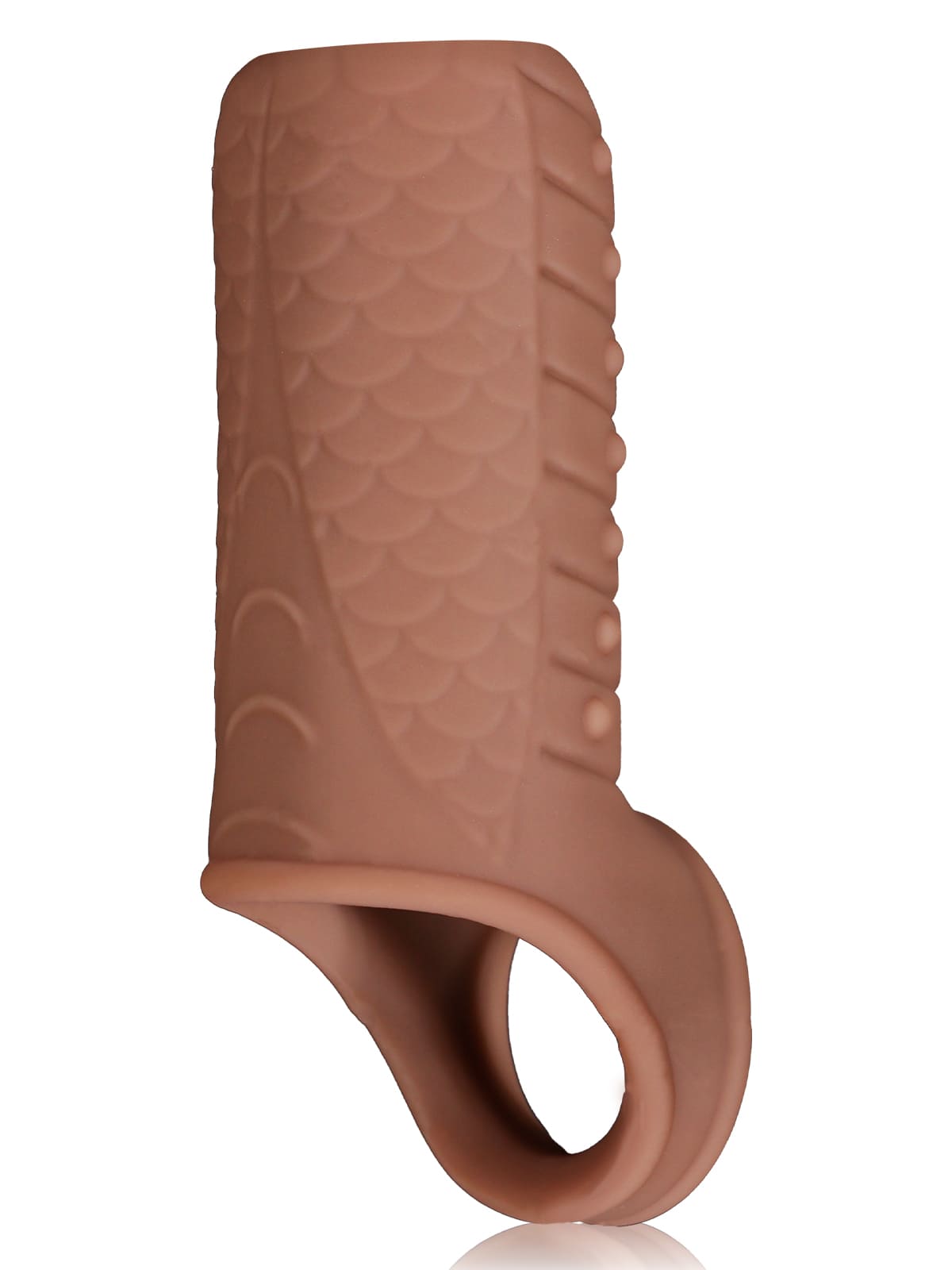 CS25 - 3.8" x 1.7" Silicone Penis Girth Sleeve with Bump Texture Stimulation