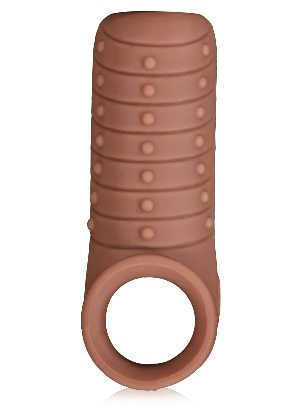 CS25 - 3.8" x 1.7" Silicone Penis Girth Sleeve with Bump Texture Stimulation