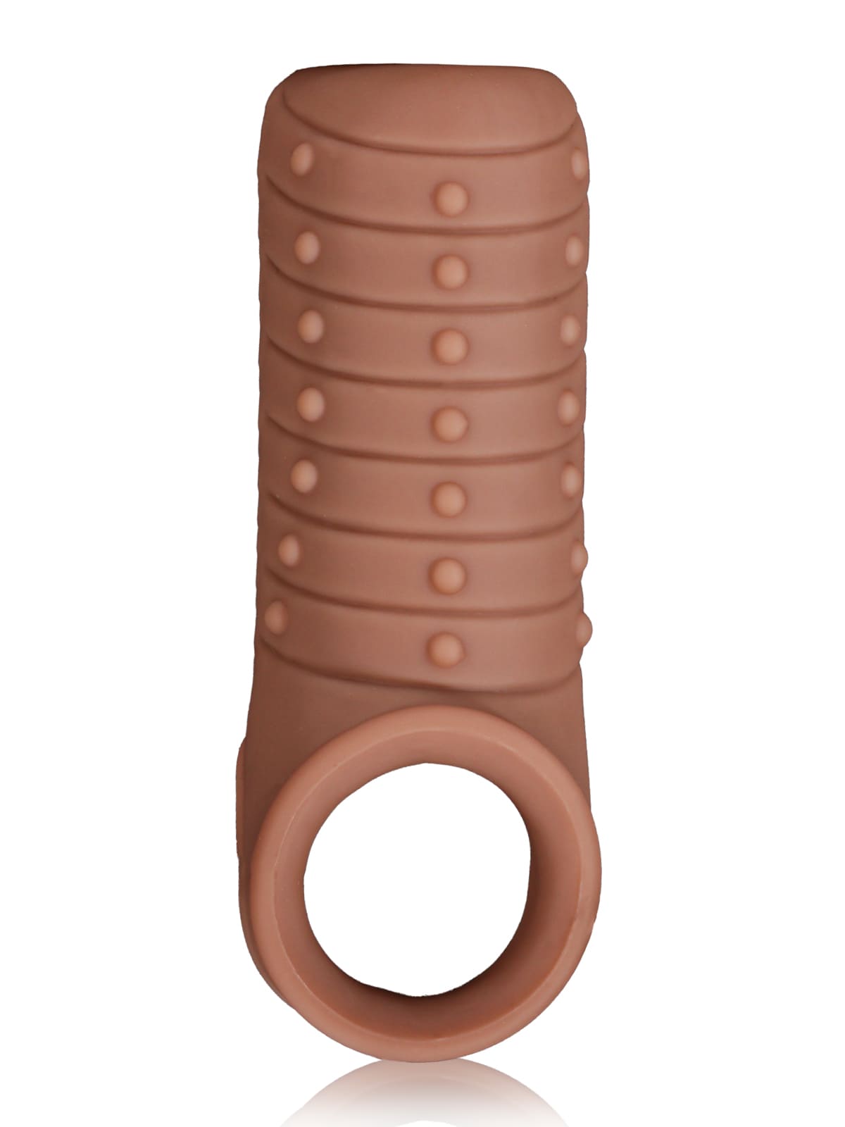 CS25 - 3.8" x 1.7" Silicone Penis Girth Sleeve with Bump Texture Stimulation