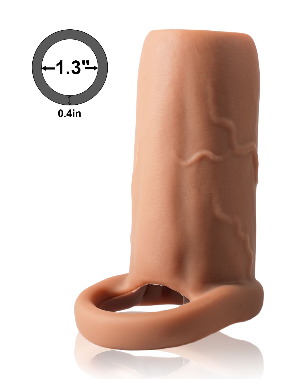 CS11 - 3.7" x 2" Silicone Penis Girth Sleeve with Open-End Fit & Added Thickness