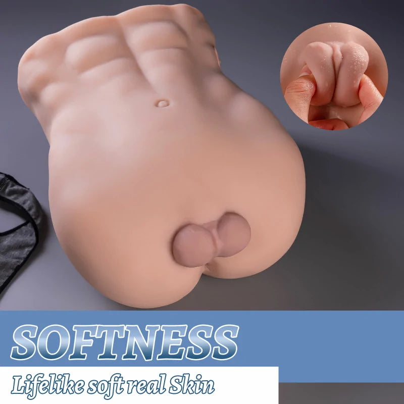 Nate - 15.2 lbs Electric Male Sex Torso with Realistic Testicles & Anal Hole
