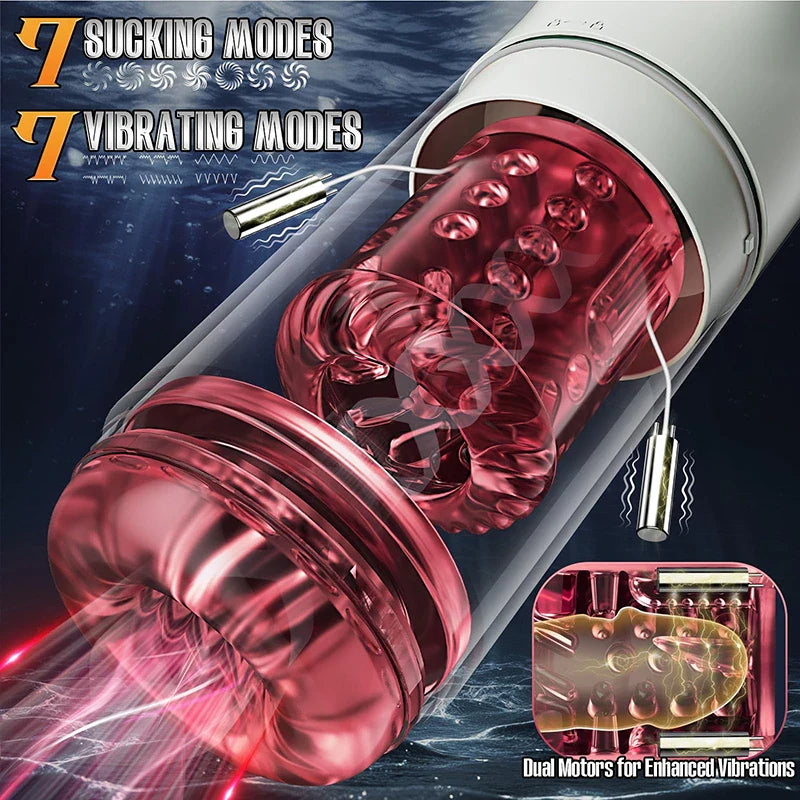 PUSSYX AutoX™ PA15 — Advanced Automatic Blowjob Masturbator with Multi-Motion Suction and Thrusting Control