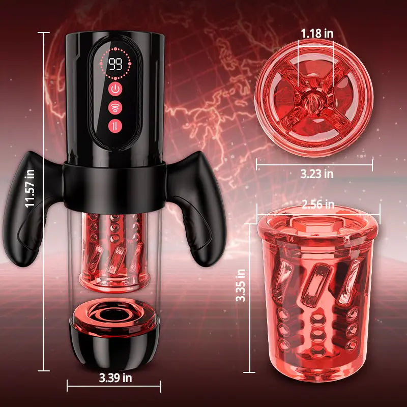 PUSSYX AutoX™ PS5 — Dual-Handle Male Blowjob Masturbator with 9 Thrusting, Rotating and Suction Modes