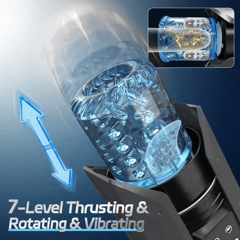 XT20 - 100% Waterproof Thrusting Male Masturbator with Vibration, Suction & Rotation