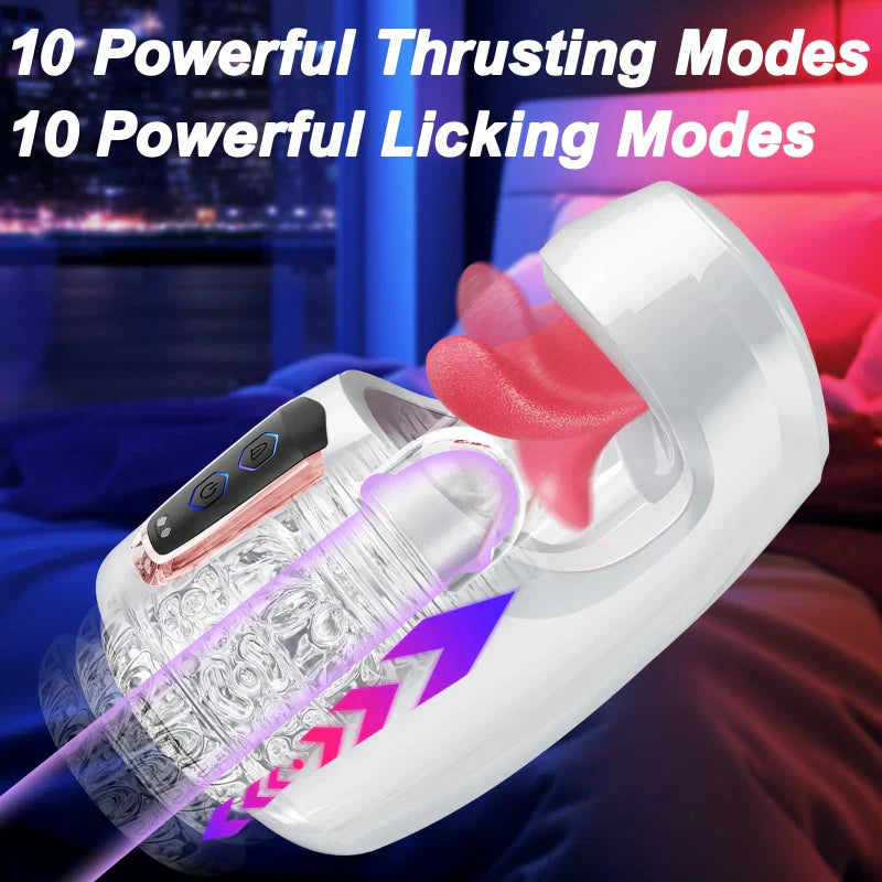 XG18 Plus - 10 Adjustable Thrusting Modes Glans Trainer Masturbator with Licking Motion