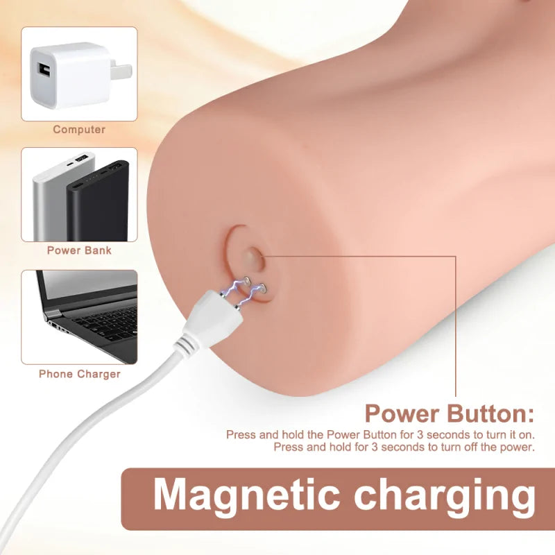 Roxy - 2 lbs Real 3D Electric Vagina Masturbator with 3 Frequencies 7 Vibration