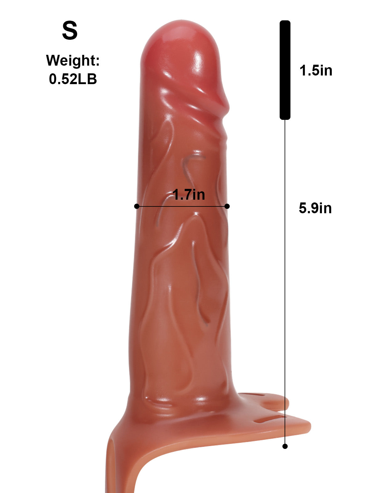 CS29 - 7.4" x 1.7" Wearable Sliding Skin Penis Sleeve For ED Extender S/M/L Size