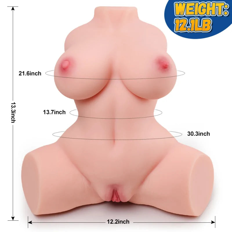 PUSSYX FrameX™ Tegan — 12 lb Ultra Sexy Upper Sex Doll Torso