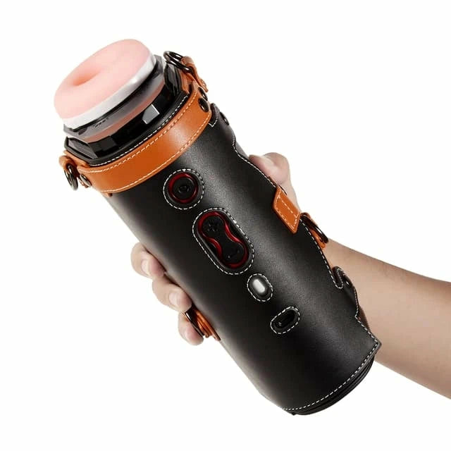 XT2 Pro: Wearable Automatic Thrusting Masturbator with 2 Sleeves & See-Through Shell