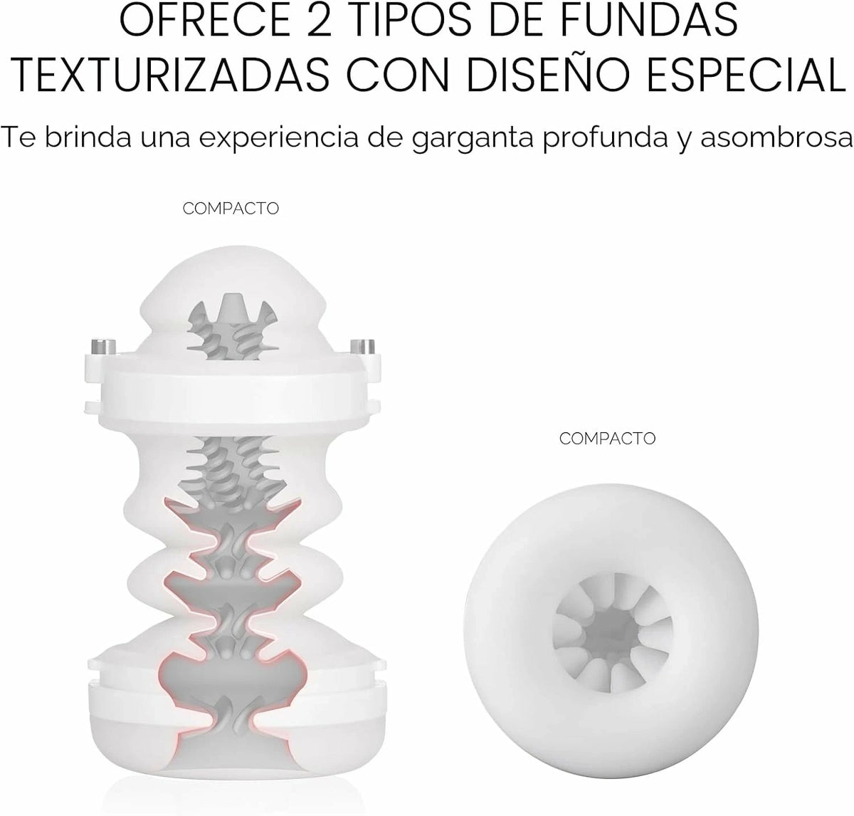 XT2 Pro: Wearable Automatic Thrusting Masturbator with 2 Sleeves & See-Through Shell